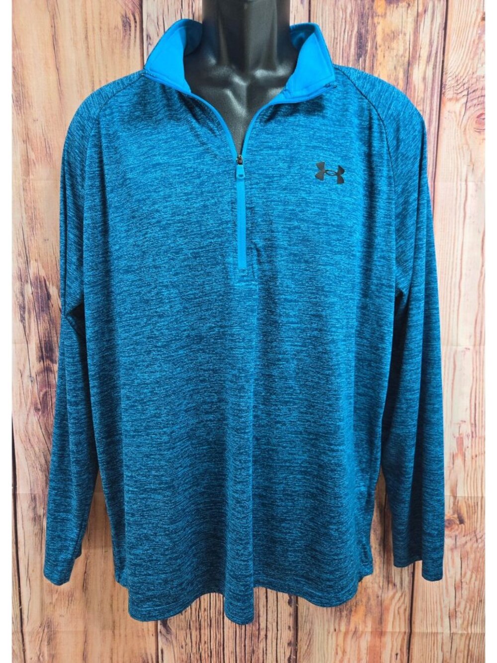 Under Armour Blue 1/4 Zip Pullover Long Sleeve Shirt XL